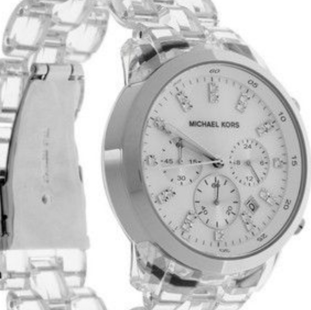 Michael Kors Clear Chronograph Bracelet Watch